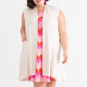 NWT Agnes and Dora Cascade Vest in Cream